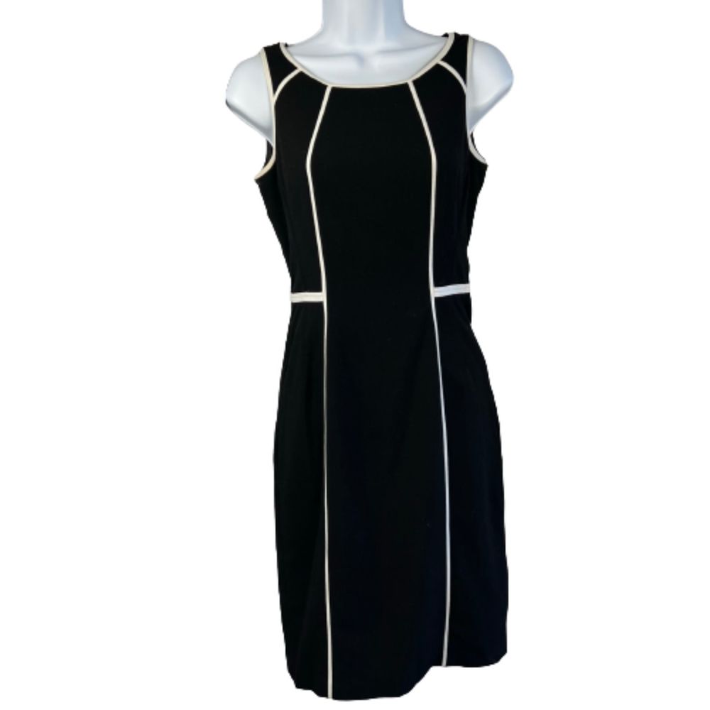 White House Black Market Womens Black & White Sleeveless Bodycon Dress Size 00
